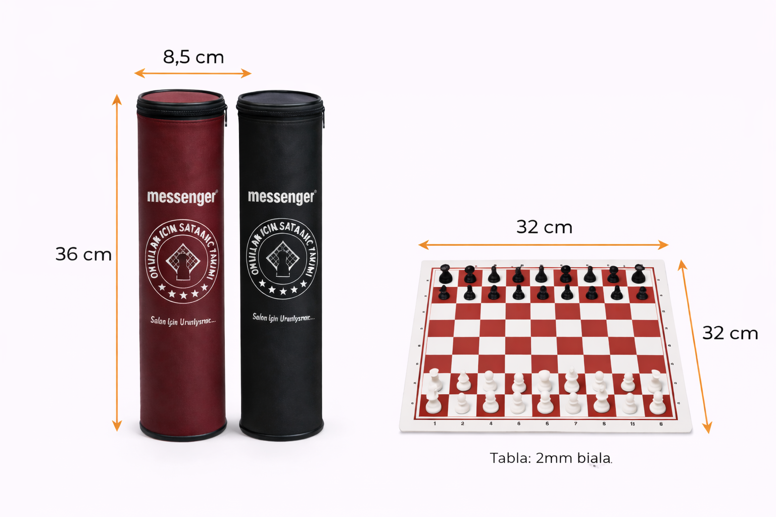 Messenger Satranç Takmı Rulo Orta Boy